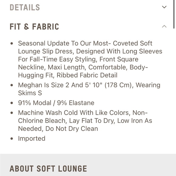 NWT- SKIMS- Long Sleeved Maxi Dress- Onyx- Sz Large - Picture 13 of 13